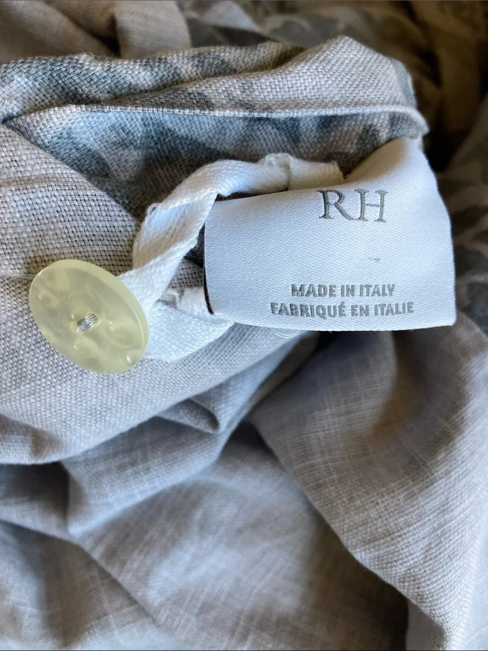 Restoration Hardware Italian Block Print Floral full/queen duvet & 2 euro shams